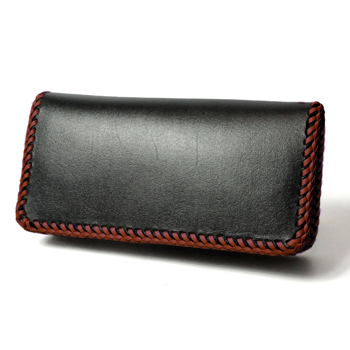 サムライクラフト ロングウォレット A-1 フラップレス オイルレザー ブラック ダブルステッチ