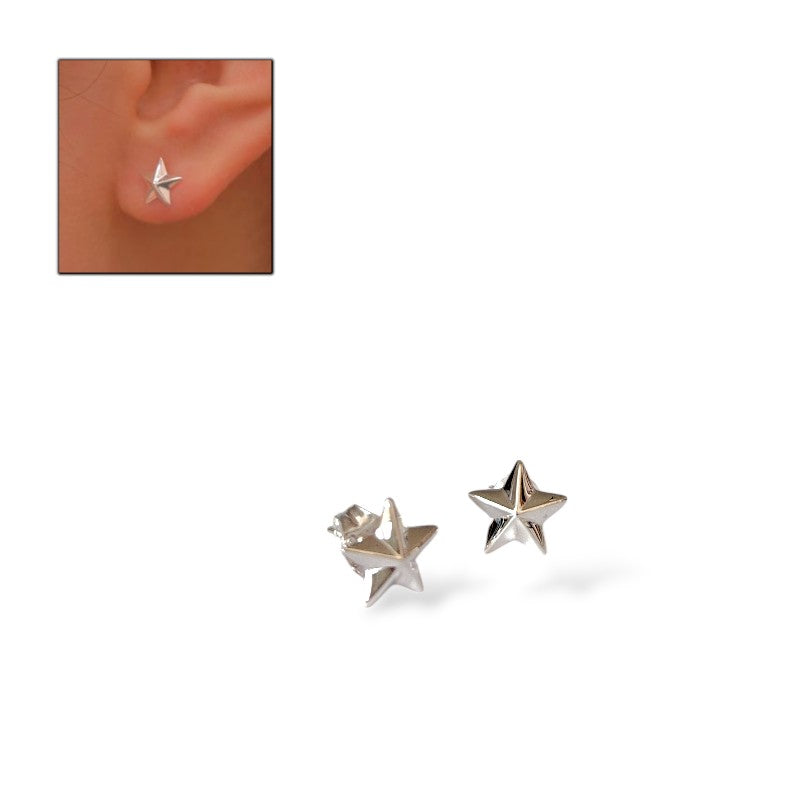 スタッドピアス シルバー925 スター 星 ペンタグラム E-5242 シルバーピアス