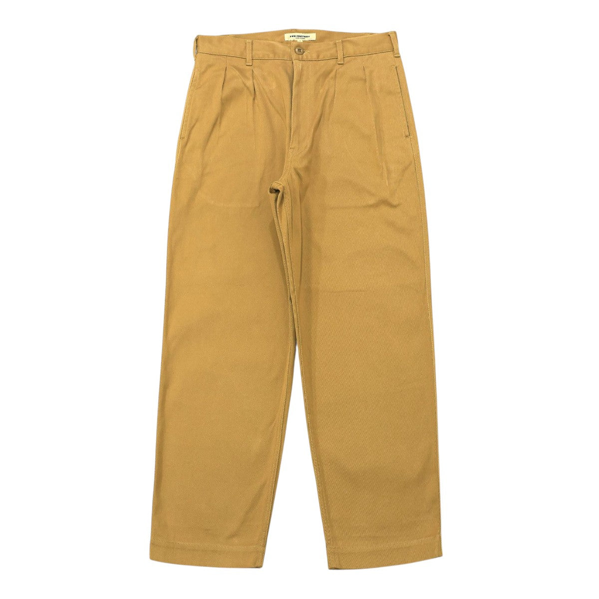 FOB FACTORY F0535 CLASSIC TROUSERS クラシックトラウザー ワイドシルエット パンツ コットン ベージュ ネイビー日本製