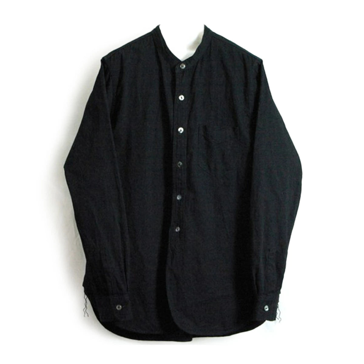 FOB FACTORY エフオービーファクトリー F3470 デニム バンドカラー シャツ