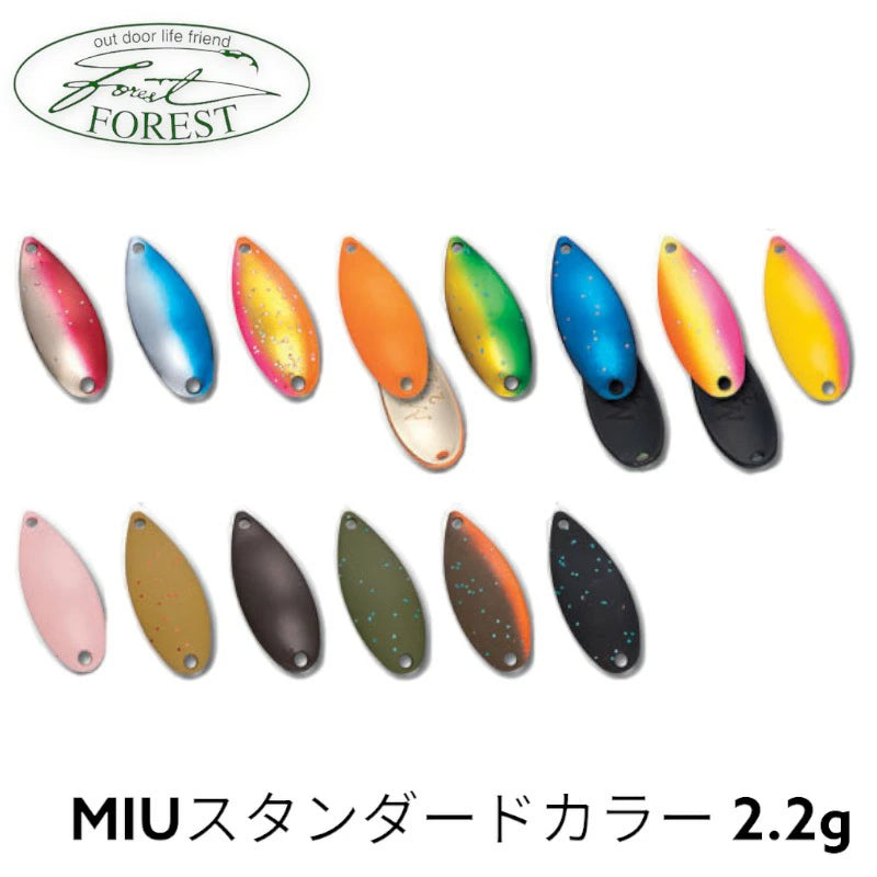 フォレスト MIU ネイティブ 2.2g スタンダードカラー ルアー スプーン