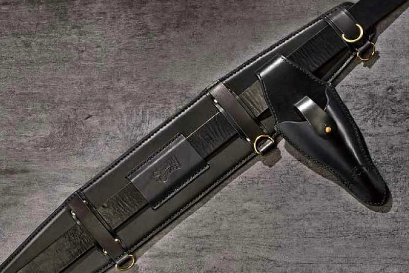 サムライクラフト ウェーディングベルト サスペンダー対応モデル(ブラック)