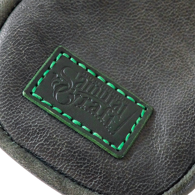 サムライクラフト リールケース キャメルレザー グリーン