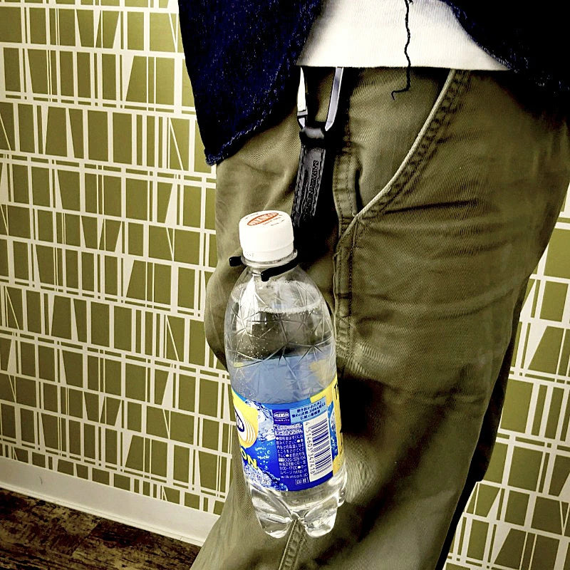 サムライクラフト カラビナ付きペットボトルホルダー ルガトショルダー - ネイビー -