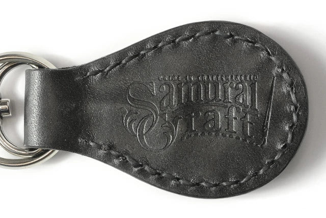 サムライクラフト レザーキーリング キーホルダー サドルレザー スタッズカスタム