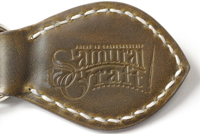 サムライクラフト レザーキーリング キーホルダー クロムエクセルレザー