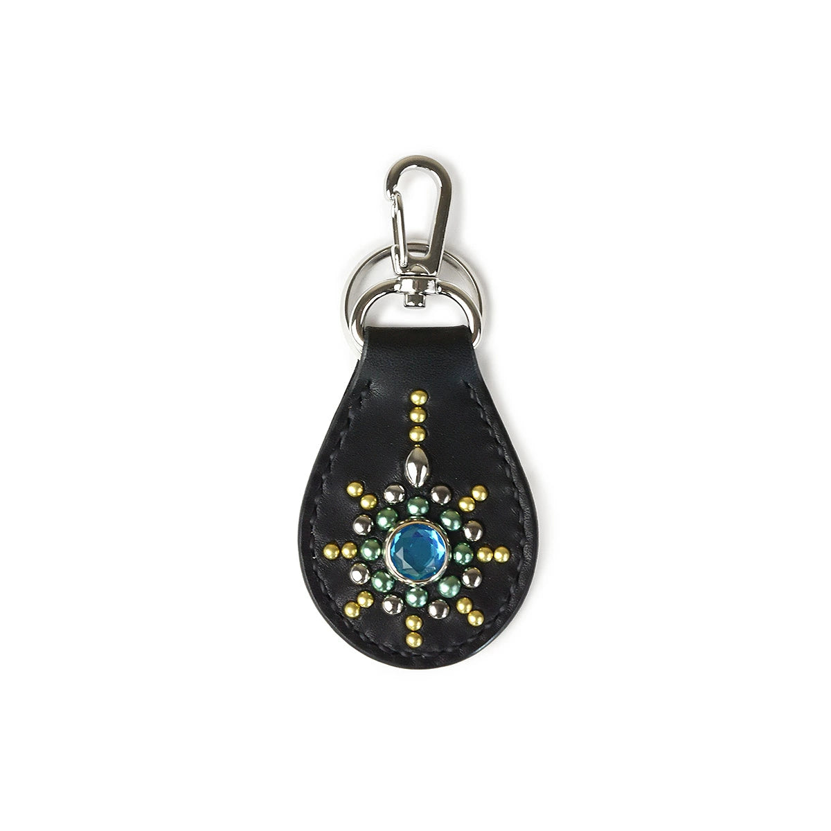 サムライクラフト キーリング キーホルダー スタッズ サドルベーシック オイルレザー ティアドロップ