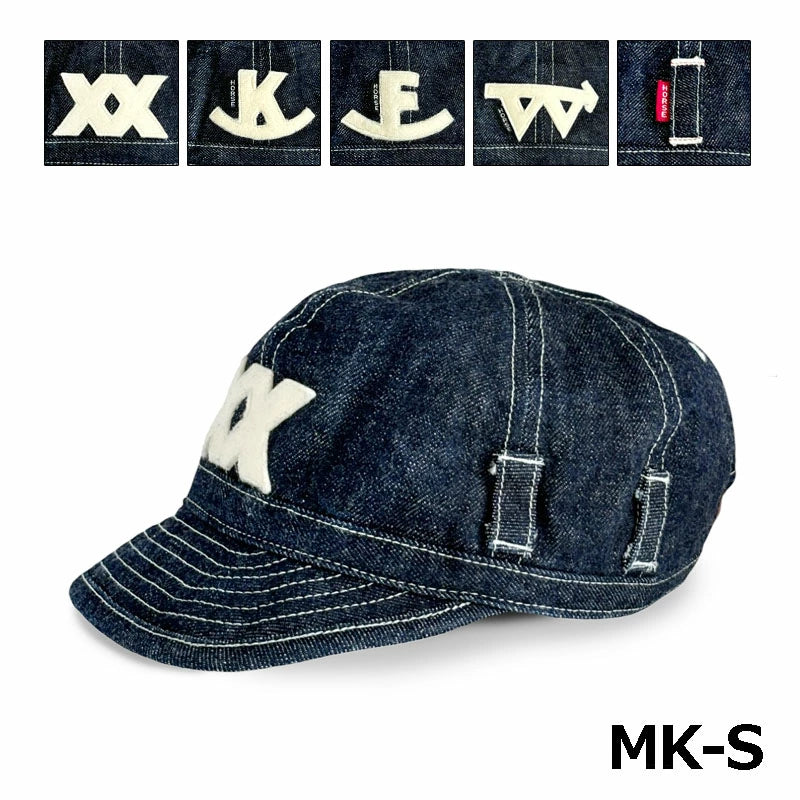 BIGEVI'S ビッグイーバイス MK-S インディゴ デニム ワークキャップ BIGEVI'S ビッグイーバイス MK-S インディゴ デニム ワークキャップ