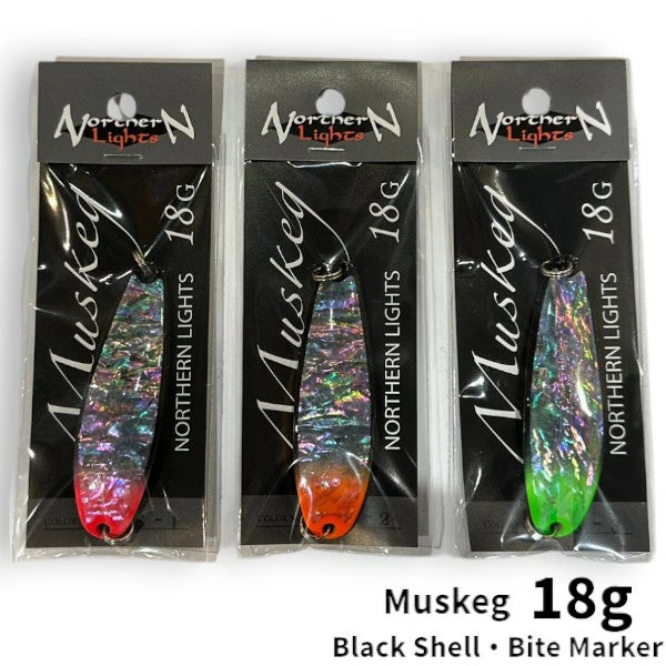 NORTHERN LIGHTS ノーザンライツ マスケグ 18g ブラックシェル バイト NORTHERN LIGHTS ノーザンライツ マスケグ 18g ブラックシェル バイト