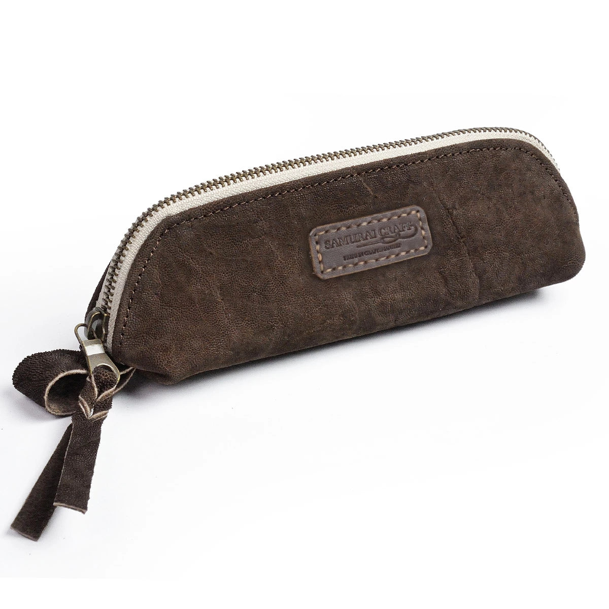 サムライクラフト ペンケース 筆入れ ファスナータイプ 山型 エレファントスキン
