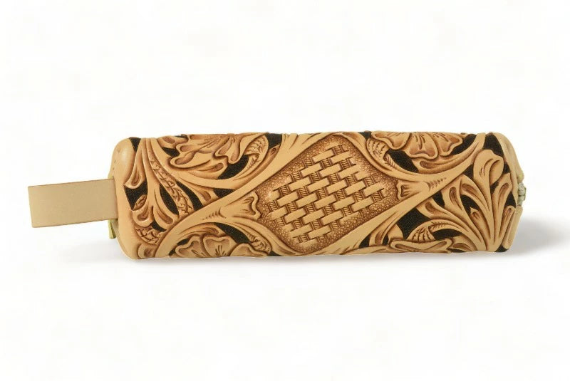 サムライクラフト ペンケース 筆入れ ファスナータイプ 山型 シェリダンスタイルカービング