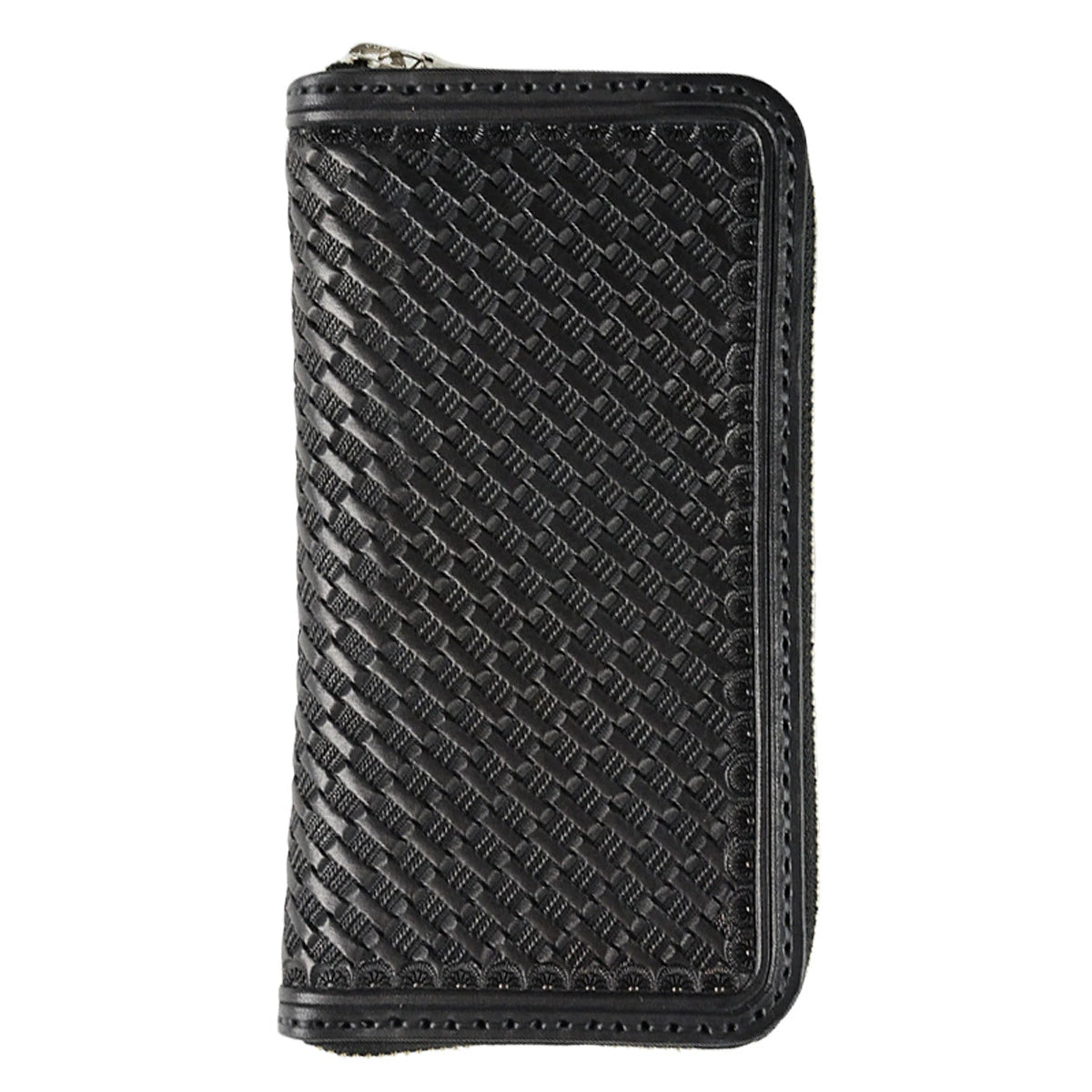 サムライクラフト ラウンドファスナー ロングウォレット タイプ1 バスケットウィーブスタンピング