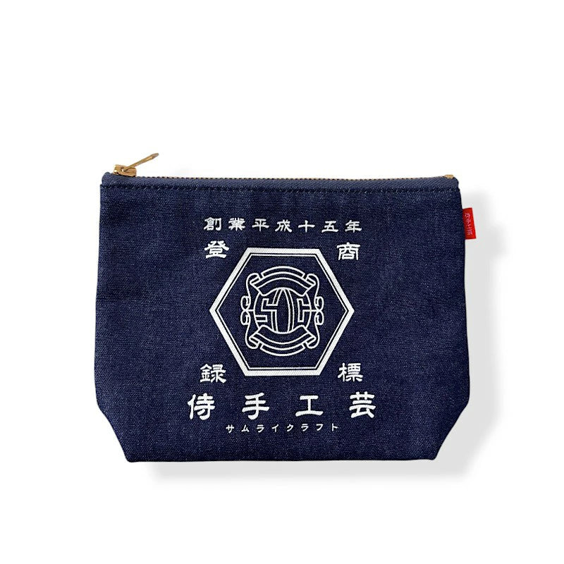 デニムポーチ 10oz 侍手工芸 赤ピス 商標登録デザイン – SamuraiCraft デニムポーチ 10oz 侍手工芸 赤ピス 商標登録デザイン – SamuraiCraft