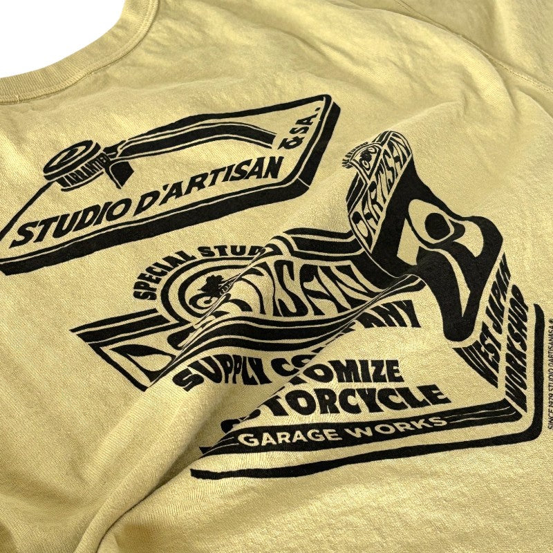Studio D'artisan ステュディオダルチザン 8165B 吊り編み プリント Tシャツ