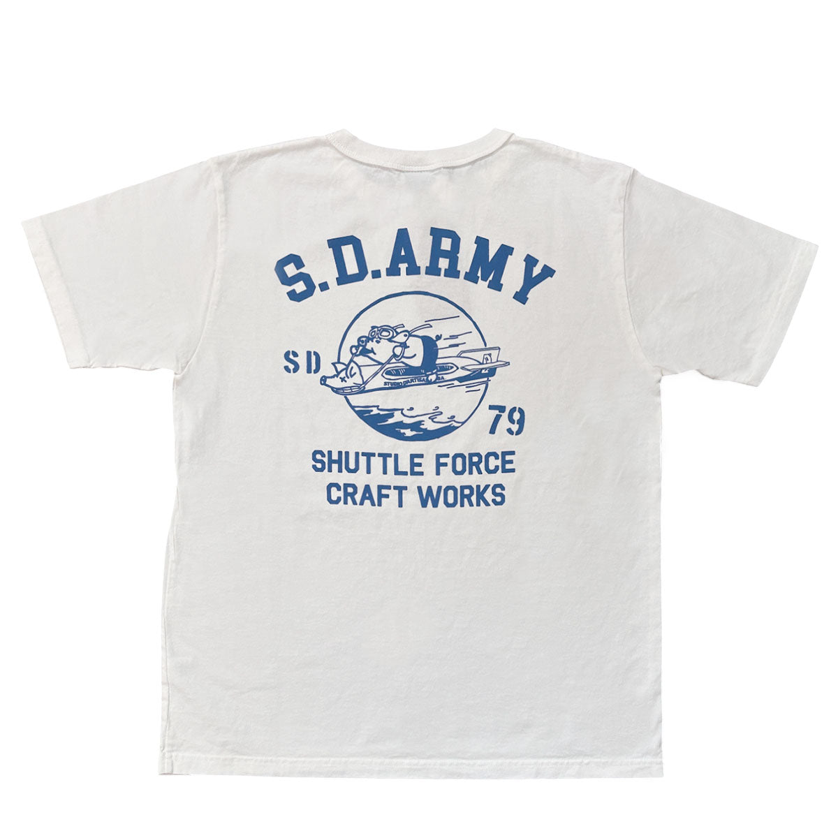 ステュディオダルチザン 8182B USAコットンプリントTシャツ 「S.D.ARMY」