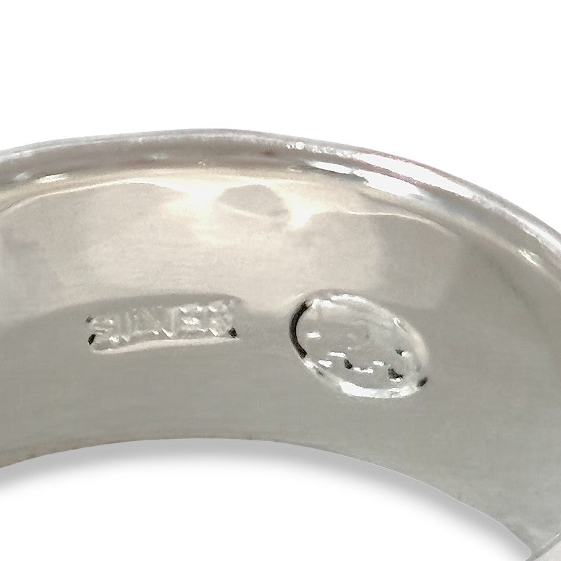 シルバー925 TR005H タタキ平打ちリング 鎚目 ハンマードリング 9mm幅