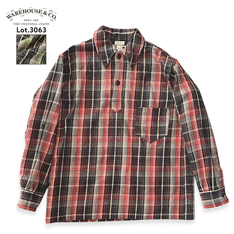 ウエアハウス Lot 3063 1930'S WPA ONE POCKET PULLOVER SHIRTS ネル