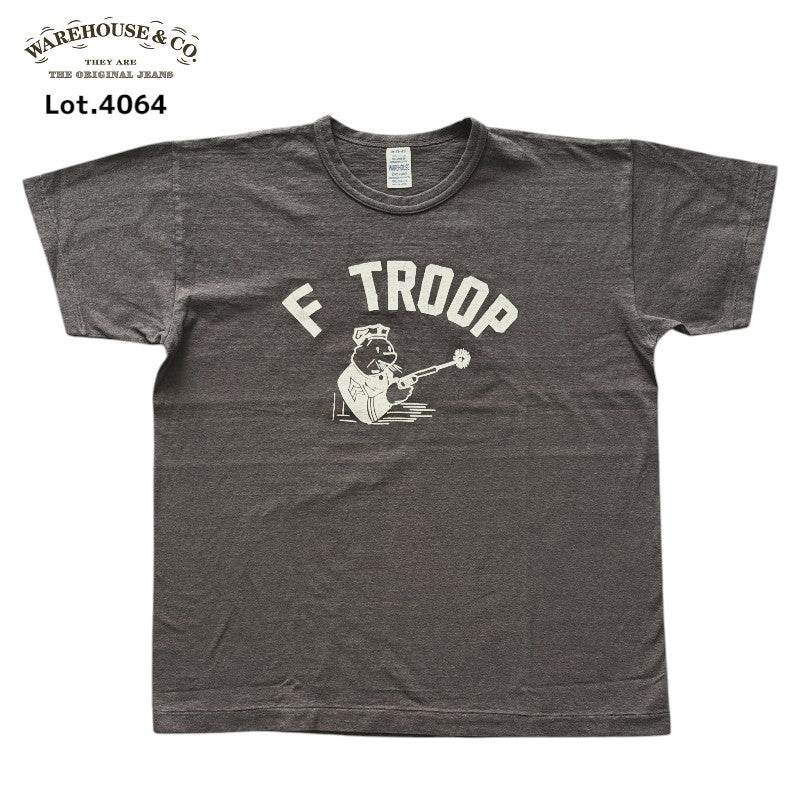 WAREHOUSE ウエアハウス 2ND HAND Lot 4064 F TROOP 半袖 プリント T