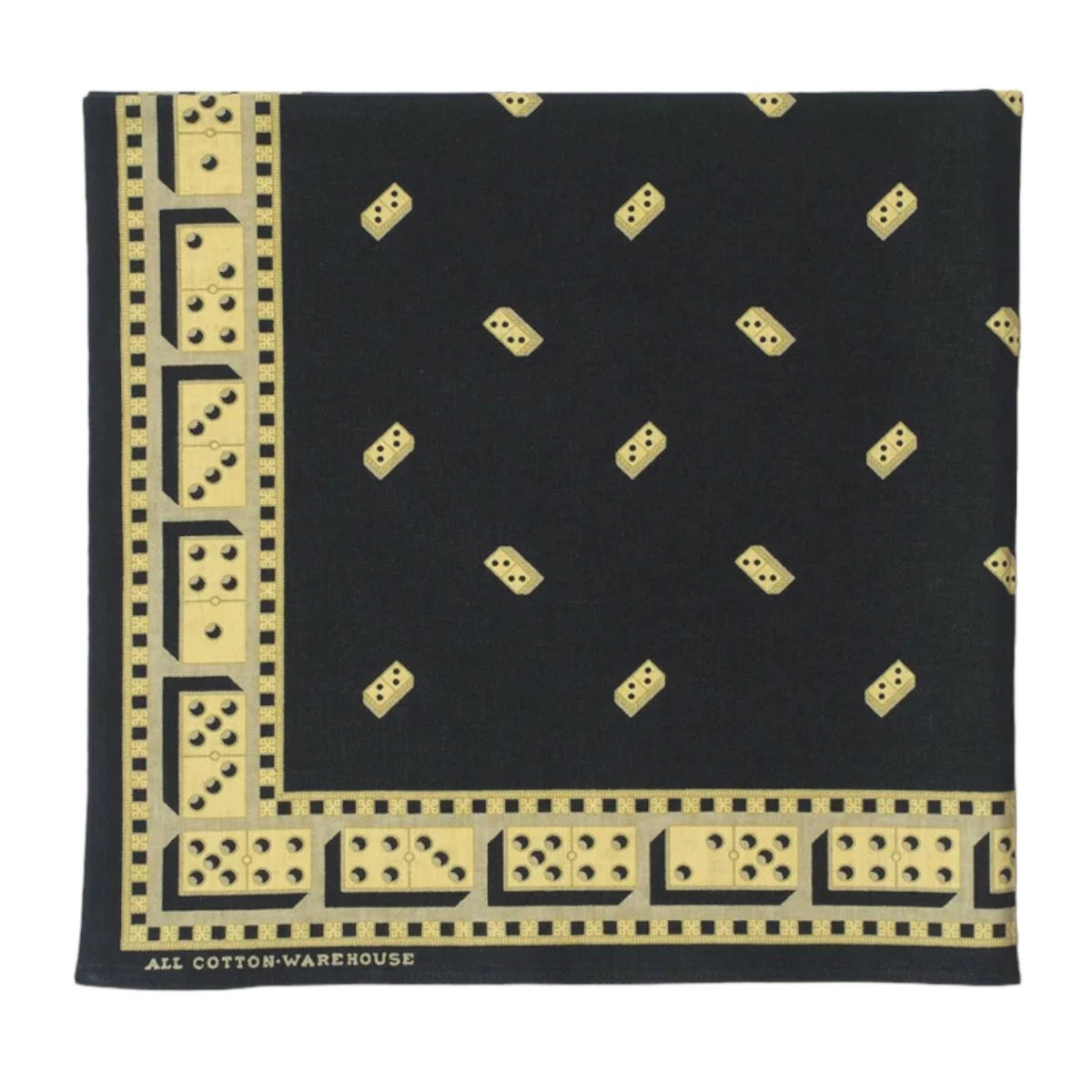 WAREHOUSE ウエアハウス Lot 5241 セルビッジバンダナ ドミノ柄 59cm巾両耳 抜染プリント