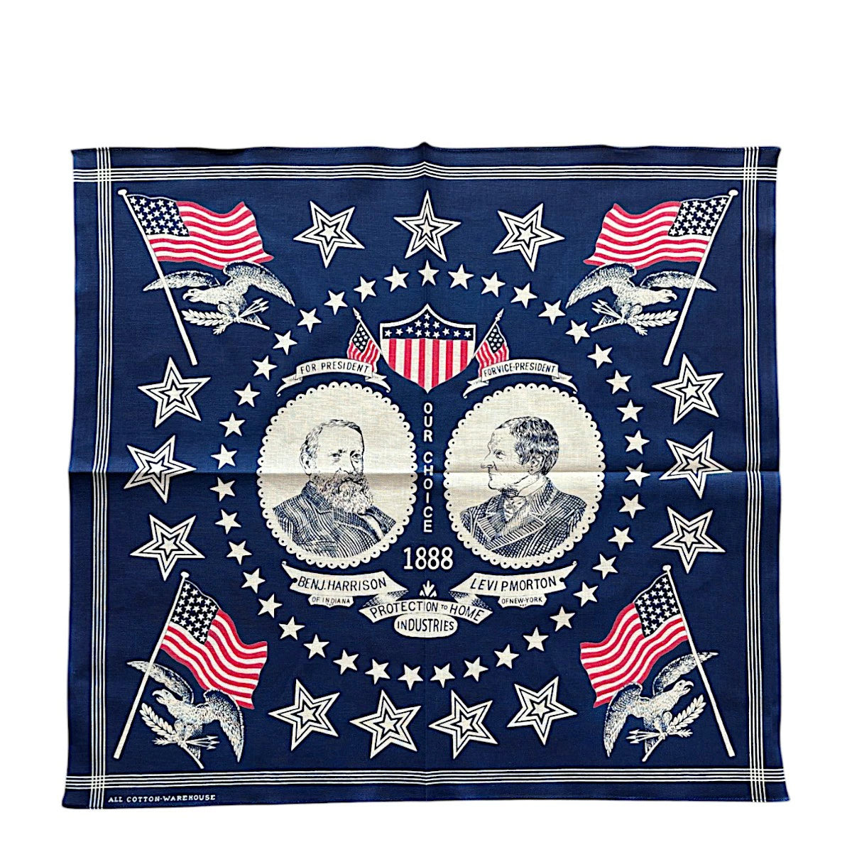 WAREHOUSE ウエアハウス Lot 5244~6 両耳セルビッジバンダナ 抜染プリント