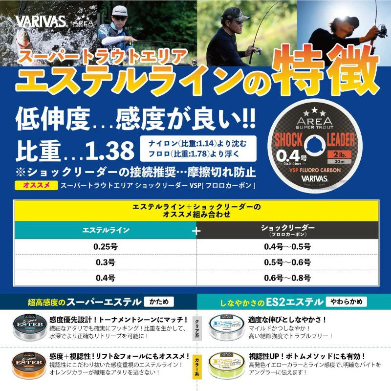 VARIVAS バリバス スーパートラウトエリア スーパーエステル 0.5号