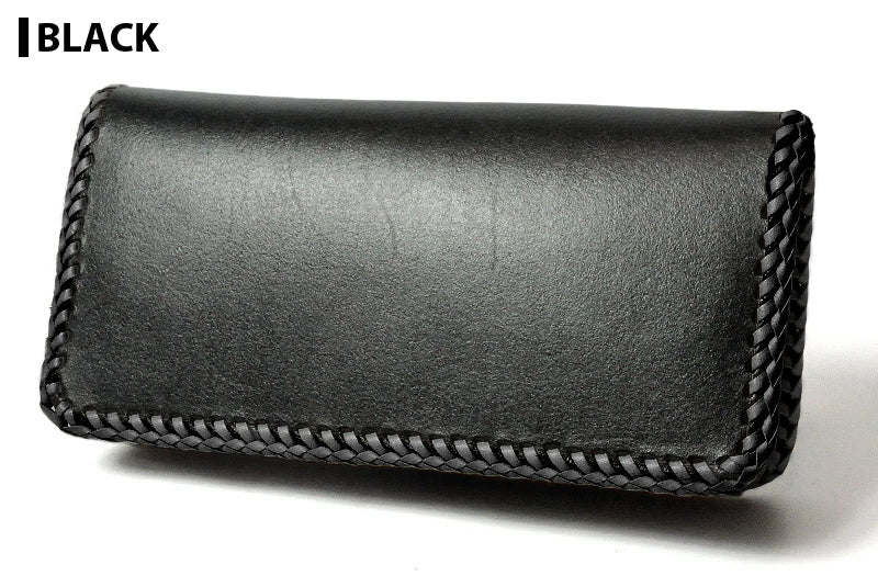 サムライクラフト ロングウォレット A-1 フラップレス オイルレザー ブラック ダブルステッチ