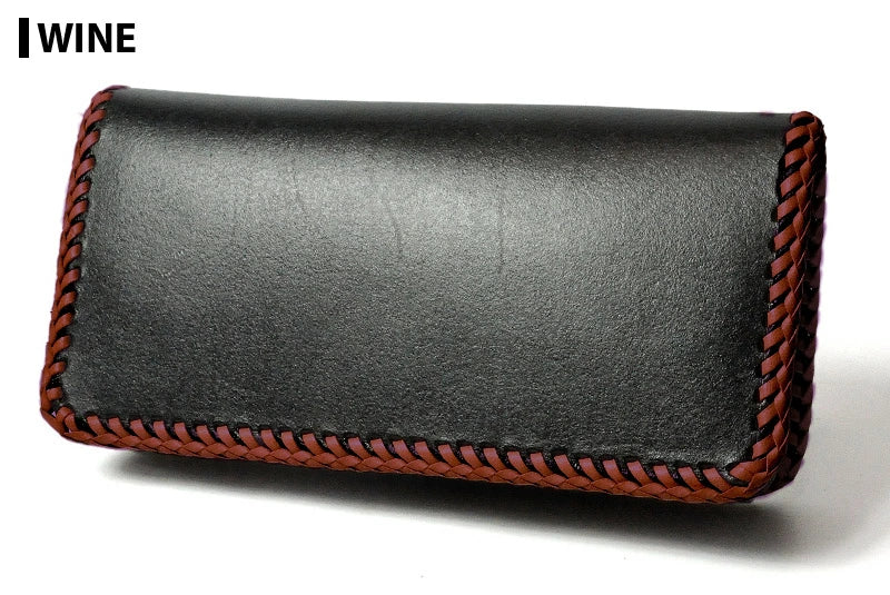 サムライクラフト ロングウォレット A-1 フラップレス オイルレザー ブラック ダブルステッチ