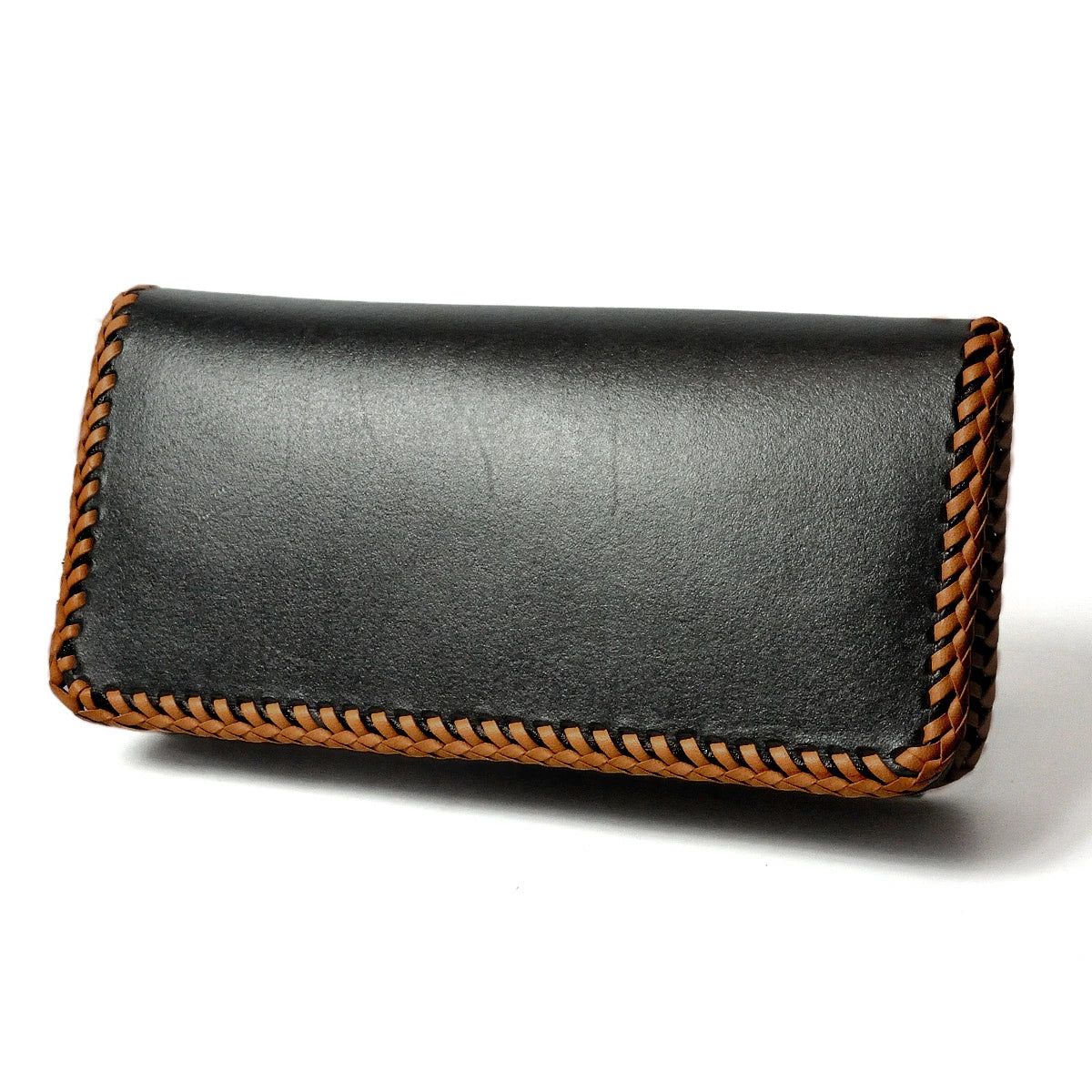サムライクラフト ロングウォレット A-1 フラップレス オイルレザー ブラック ダブルステッチ