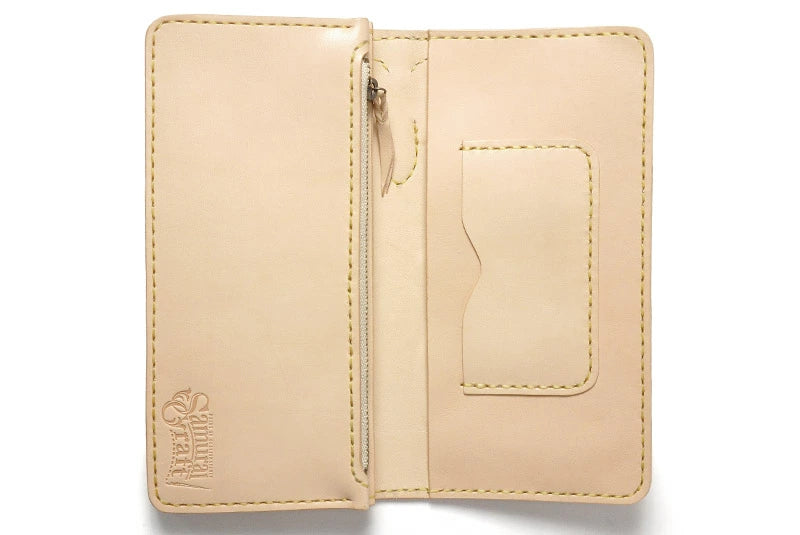 サムライクラフト ロングウォレット A-1 フラップレス 補強あり エレファントレザー インレイ