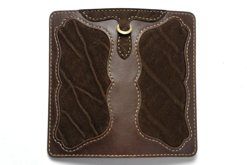 サムライクラフト ロングウォレット A-1 フラップレス 補強あり エレファントレザー インレイ