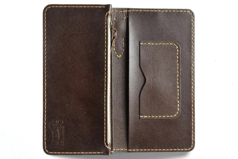 サムライクラフト ロングウォレット A-1 フラップレス 補強あり エレファントレザー インレイ