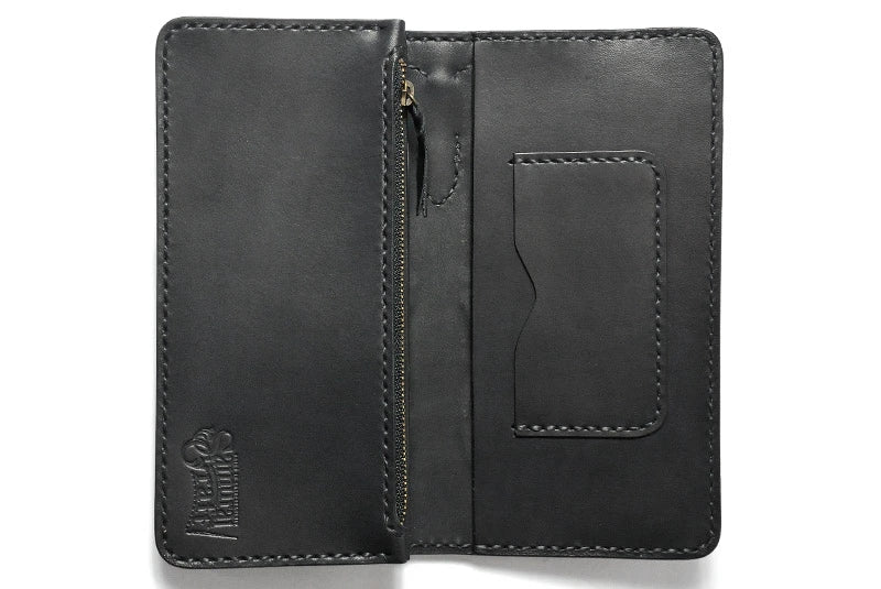 サムライクラフト ロングウォレット A-1 フラップレス 補強あり エレファントレザー インレイ