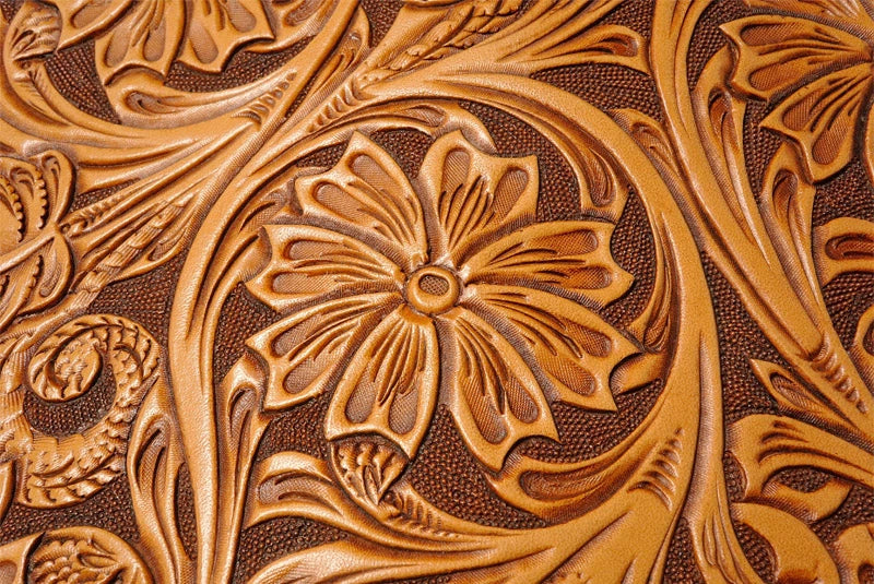 サムライクラフト ロングウォレット A-1 フラップレス シェリダンスタイルカービング タンニング加工