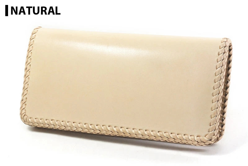 サムライクラフト ロングウォレット A-1 フラップレス ダブルステッチ サドルレザー オイルレザー