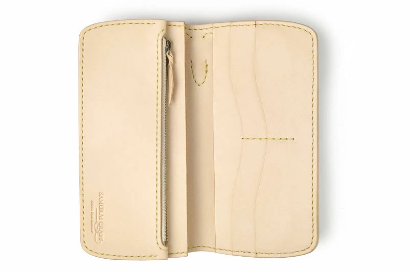 サムライクラフト スリムロングウォレット A-2 フラップレス 補強あり サドルレザー オイルレザー