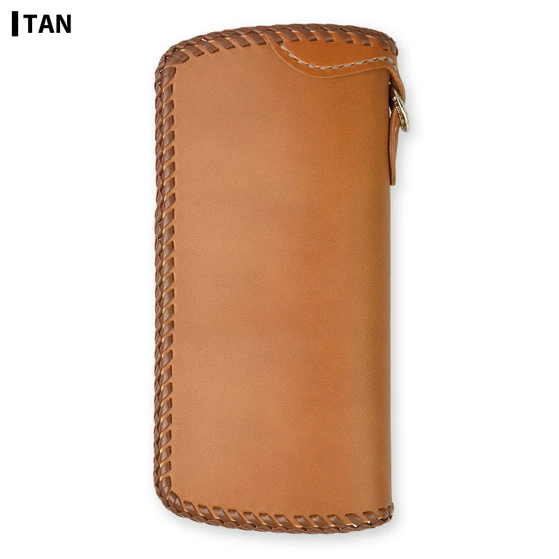 サムライクラフト スリムロングウォレット A-2 フラップレス ダブルステッチ 補強あり サドルレザー オイルレザー