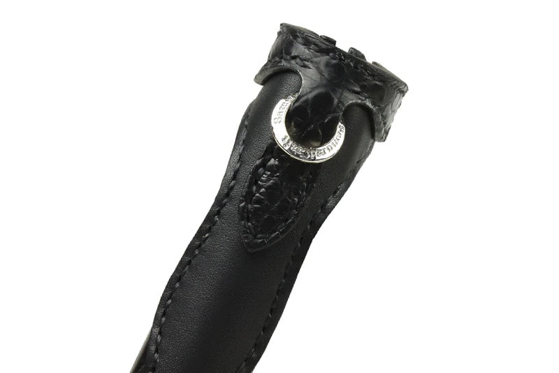 サムライクラフト スリムロングウォレット A-2 フラップレス 補強あり サドルレザー オイルレザー クロコダイル インレイ