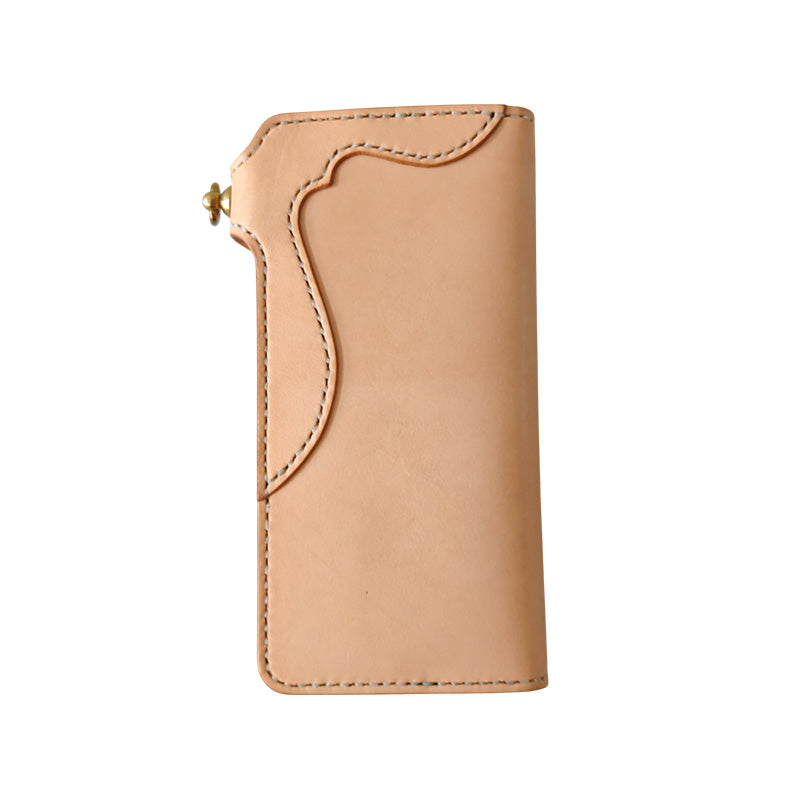 サムライクラフト ロングウォレット A-1 サドルレザー オイルレザー ナチュラル × ブラック