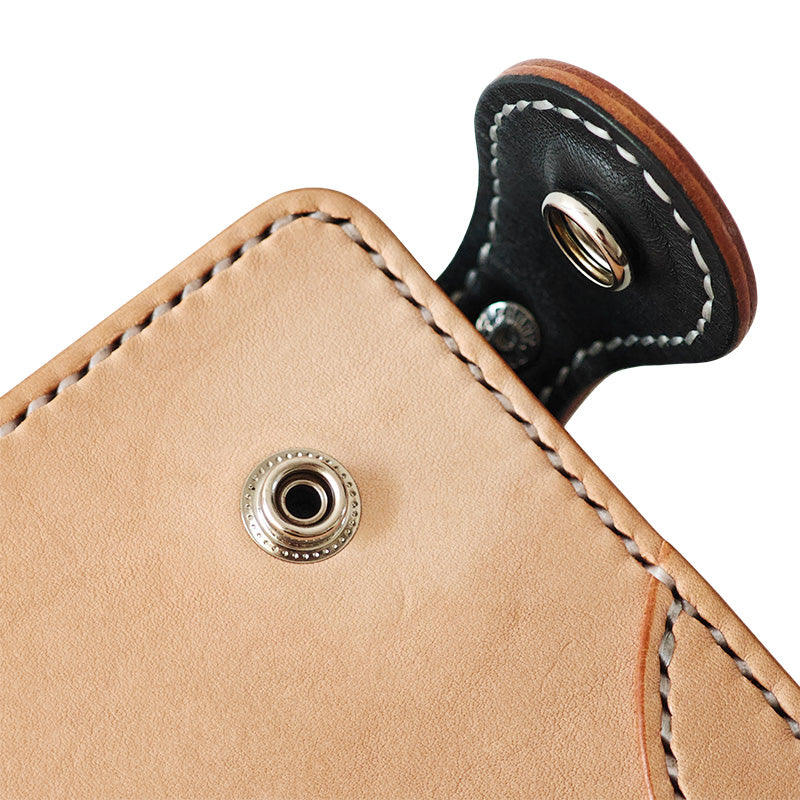 サムライクラフト ロングウォレット A-1 サドルレザー オイルレザー ナチュラル × ブラック