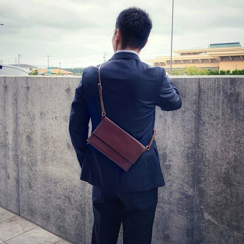 サムライクラフト エアリーサコッシュ オイルレザー ミニショルダー