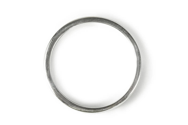 シルバー 925 平打ち プレーンリング 9mm リング
