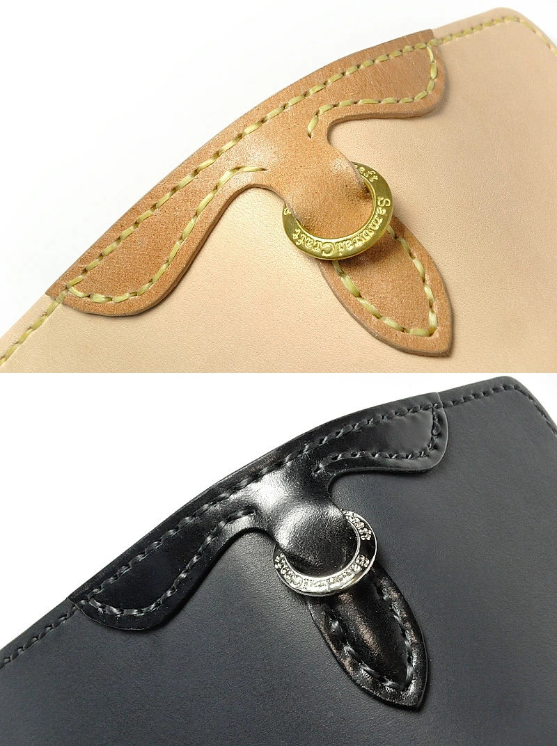 サムライクラフト ミドルウォレット B-10 フラップレス リングあり コードバン オイルレザー サドルレザー