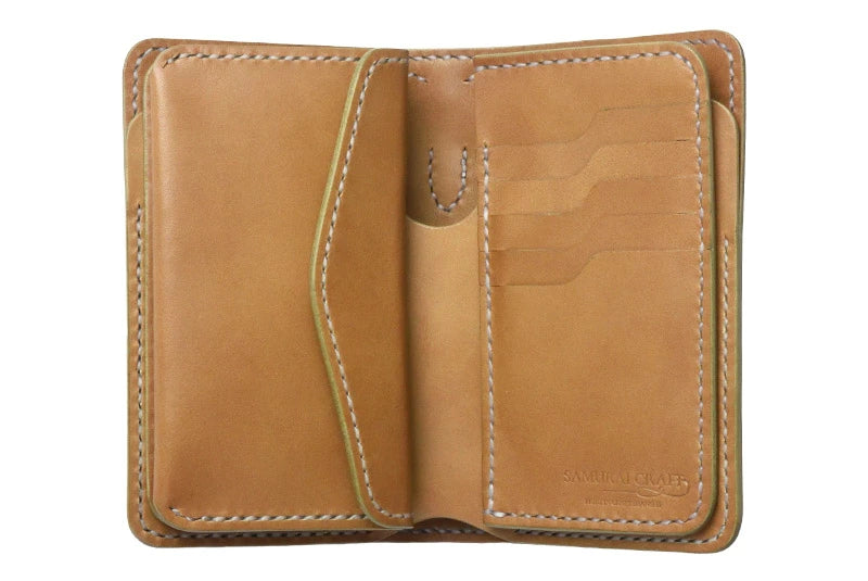 サムライクラフト ミドルウォレット B-10 フラップレス リングあり オイルレザー サドルレザー