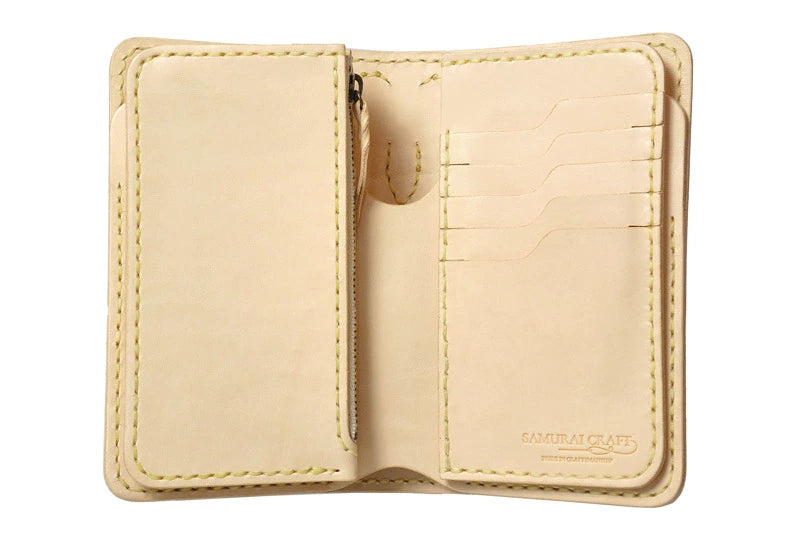 サムライクラフト ミドルウォレット B-10 フラップレス リングあり オイルレザー サドルレザー