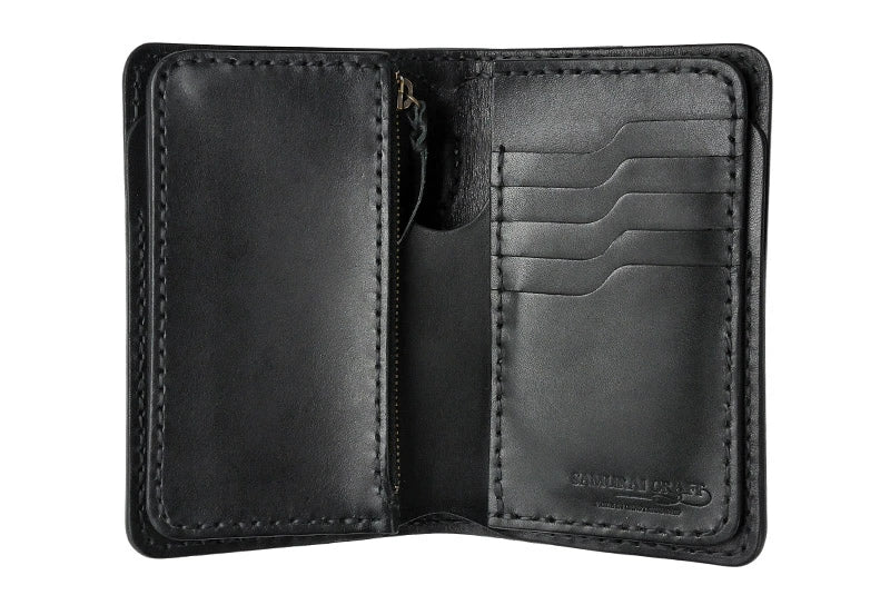 サムライクラフト ミドルウォレット B-10 フラップレス リングあり オイルレザー サドルレザー