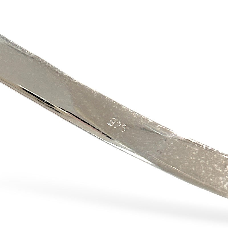 シルバー925 トライアングル シルバーバングル スタンプワーク B-1010 手首17.5cm