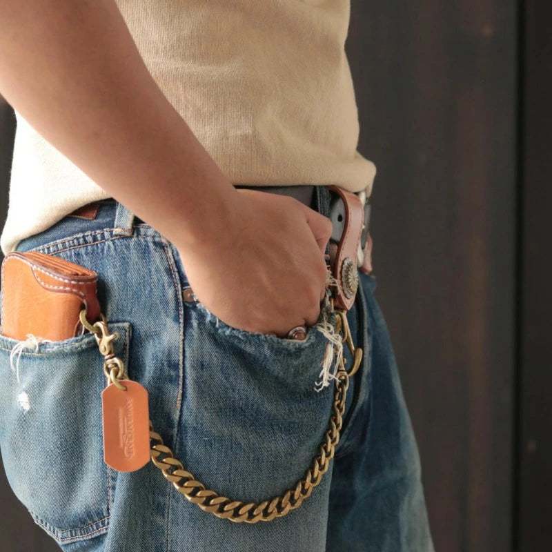 サムライクラフト B-15A type4 ベルトループキーホルダー サドルレザー オイルレザー 隠しボタン