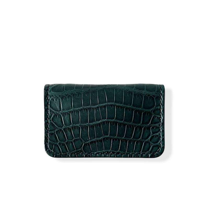 極美品 サムライクラフト クロコダイル ケース サムライクラフト ジョッター付き 名刺入れ/カードケース 角丸