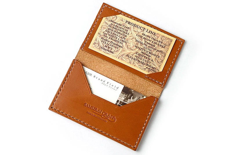 サムライクラフト ジョッター付き名刺入れ 角型 カードケース サドルレザー オイルレザー