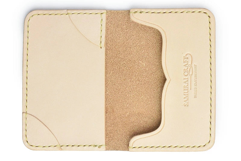 サムライクラフト ジョッター付き名刺入れ 角丸 カードケース サドルレザー カットワーク